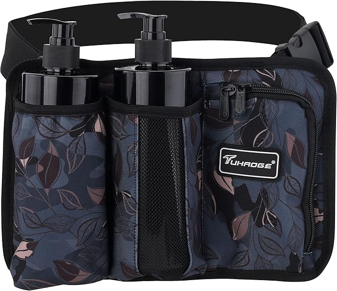 Massage Oil and Lotion Bottle Bag Holster for Massage Therapists (TH3KD-Ash Leaves)