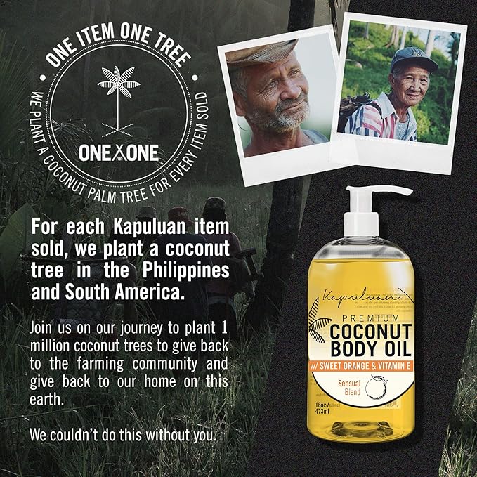 Massage Body Oil - Nourishing Blend with Sweet Orange & Lotus Flower - For Soft, Radiant Skin - Apricot, Coconut, Jojoba Oils - 8 oz