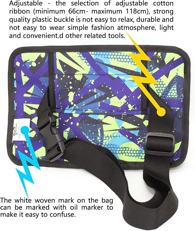 Massage Bottle Bag Massage Therapist Holster Massage Lotion Holster Massage Oil Holster（3 bottle,Flower color）