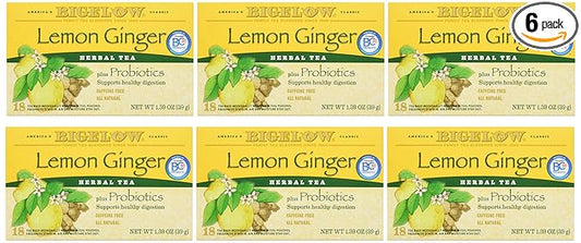 Bigelow Herbal Lemon Ginger Tea, 1.39 Ounce (Pack of 6)