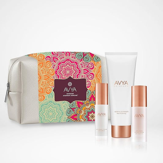 Avya Age Beautifully - Gentle Cleanser 4 oz. + Eye Bright Cream 0.5oz. + AA Power Serum 1oz.