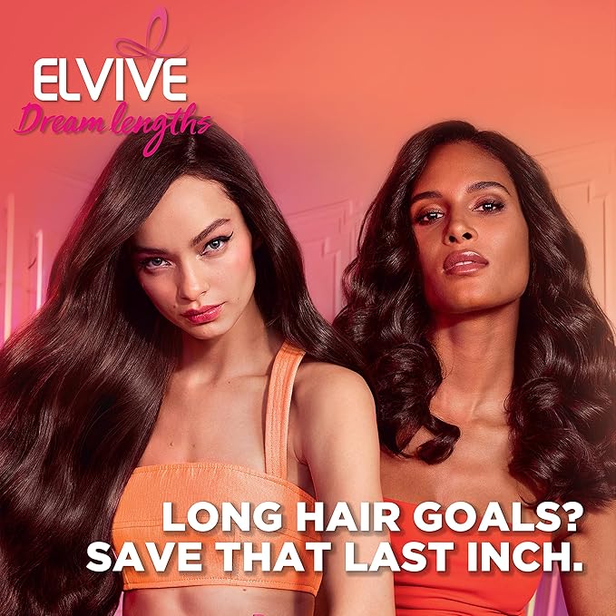 L'Oreal Paris Elvive Dream Lengths Frizz Killer Leave-In Serum With Castor Oil, 3.4 Ounce (Pack of 2)