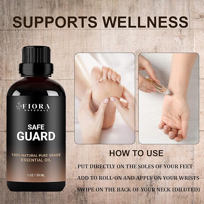 Immunity Essential Oil Blend for Health Shield Aromatherapy with Clove Cinnamon Lemon Rosemary & Eucalyptus Oil - Thieves and Robbers Safeguard Oil - Immune Support Blend - Diffuse or Apply