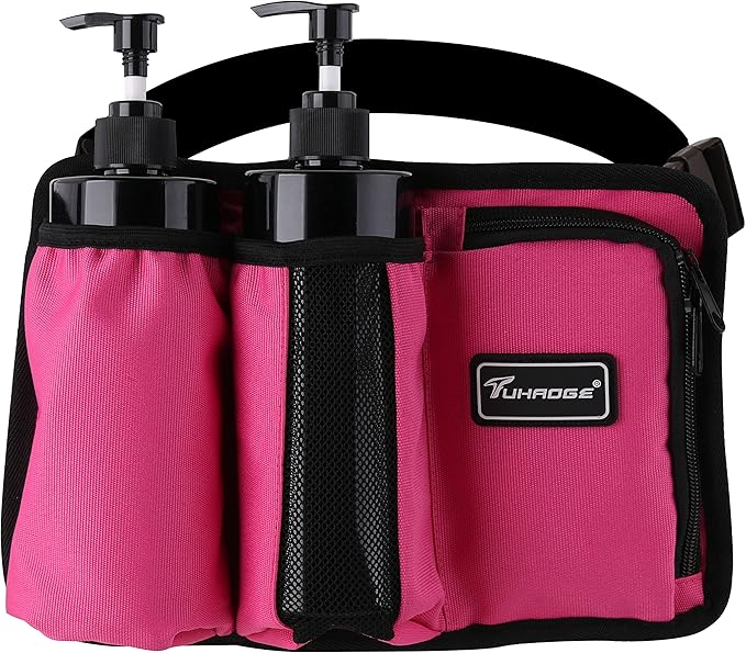 Massage Oil Holster Massage Bottle Bag Lotion Holster Massage Therapist Massage Oil Holster Massage Lotion …(3kd9D-Rose Red)