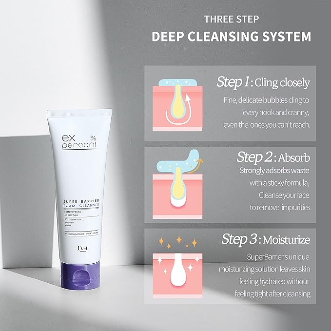 I'VEL Mositure skincare set- Super Barrier Moisture Cream, Foam cleanser