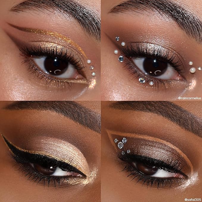 ColourPop Feelin' Bubbly Eyeshadow Palette - Brown & Gold Palette with Metallic and Matte Finishes - High-Pigment Eye Makeup with a Long-Wearing Formula (0.3 oz)