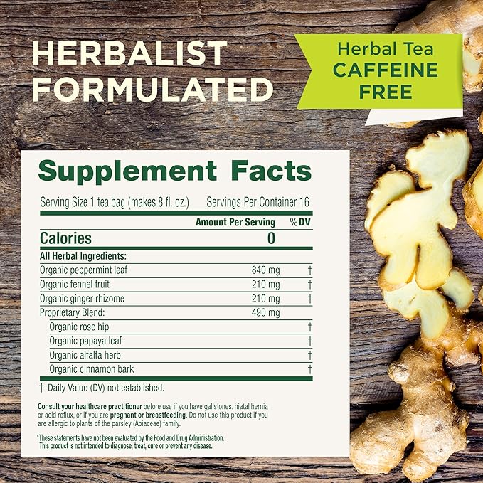 Traditional Medicinals Tea, Organic Belly Comfort Peppermint, Promotes Healthy Digestion, 16 Tea Bags