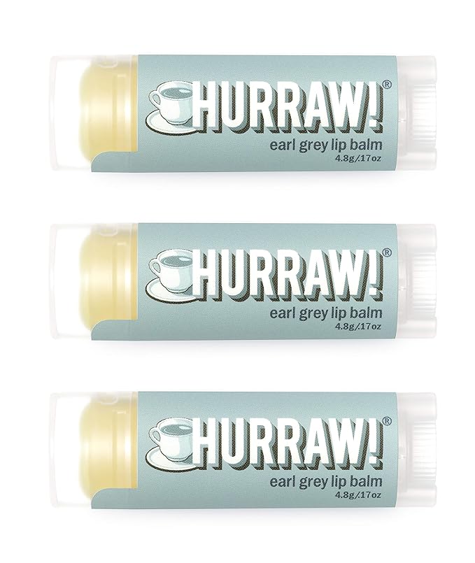 Hurraw! Earl Grey Lip Balm, 3 Palm
