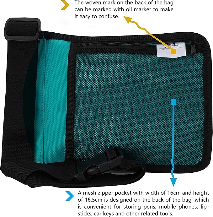 Massage Oil and Lotion Bottle Bag Holster for Therapists (Mail Green, 2 Bottle)