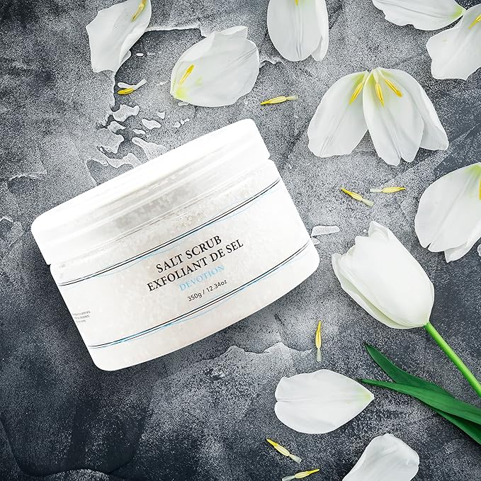 Vivo Per Lei Body Scrub - Exfoliating Body Scrub with Dead Sea Minerals - Dead Sea Salt Scrub for Hands & Legs - Body Exfoliant for a Supple Beach Body - 350 g/ 12.34 oz